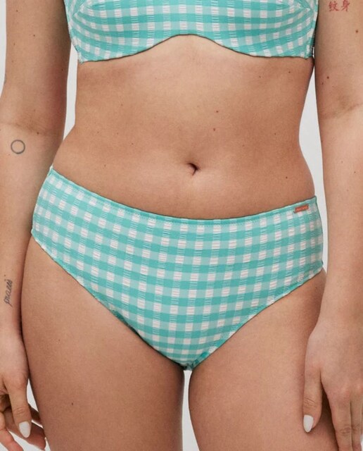 Imagen 0 de Braga bikini midi vichy con textura