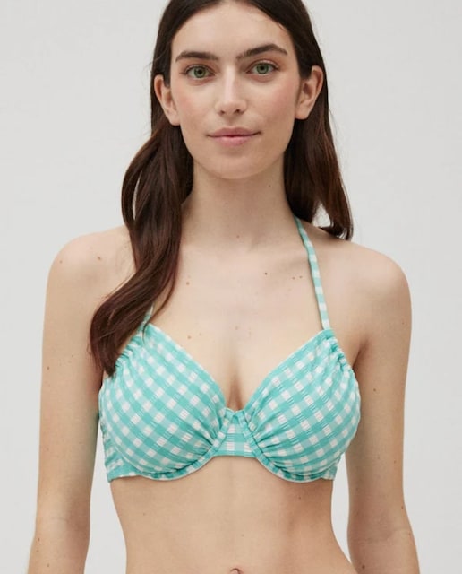 Imagen 0 de Top bikini reductor vichy con textura copa C