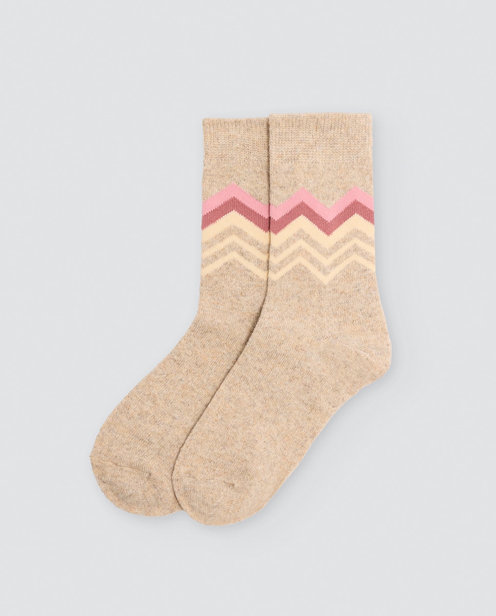 Imagen 4 de Pack de 3 calcetines mujer de lana con diseño geométrico - Ysabel Mora - Multicolor Multicolor