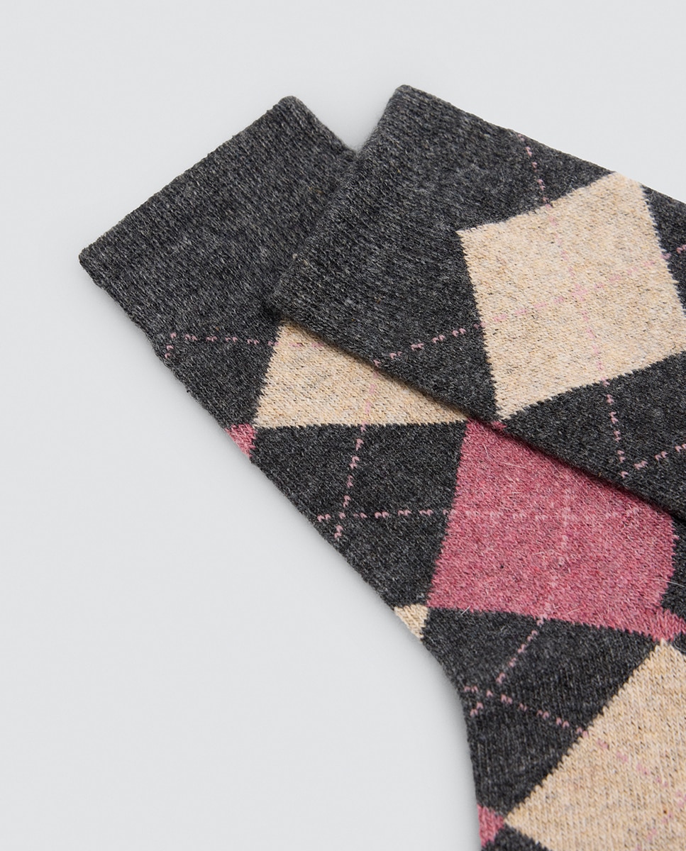 Imagen 6 de Pack de 3 calcetines mujer de lana con diseño geométrico - Ysabel Mora - Multicolor Multicolor