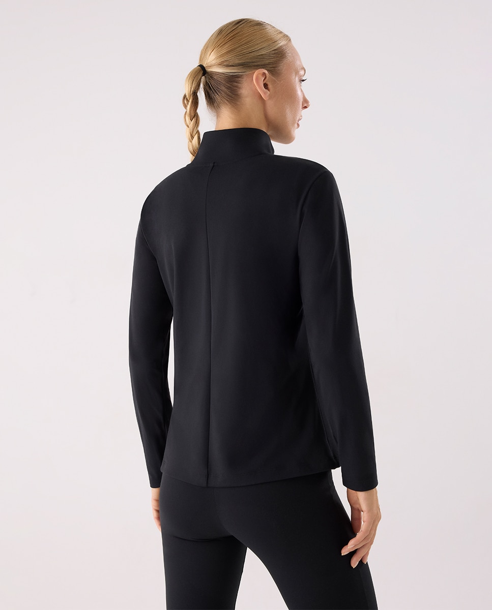 Chaqueta deportiva cuello alto tacto algodonero - Ysabel Mora - Negro Negro-2