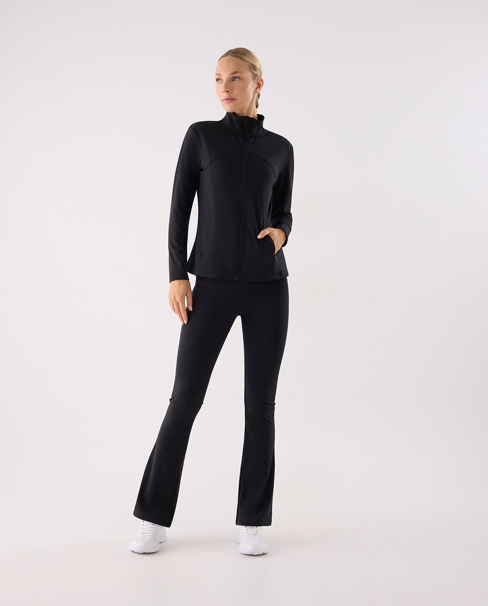 Chaqueta deportiva cuello alto tacto algodonero - Ysabel Mora - Negro Negro-5