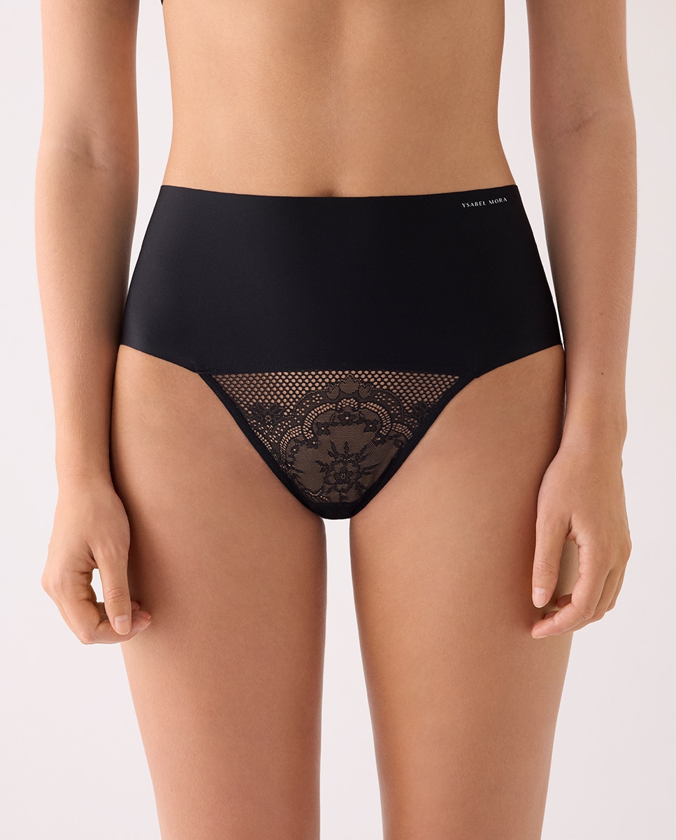Braga alta contorno láser - Ysabel Mora - Negro Negro-1