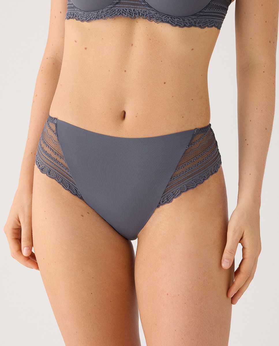 Braga midi encaje - Ysabel Mora - Gris ceniza Gris ceniza-1