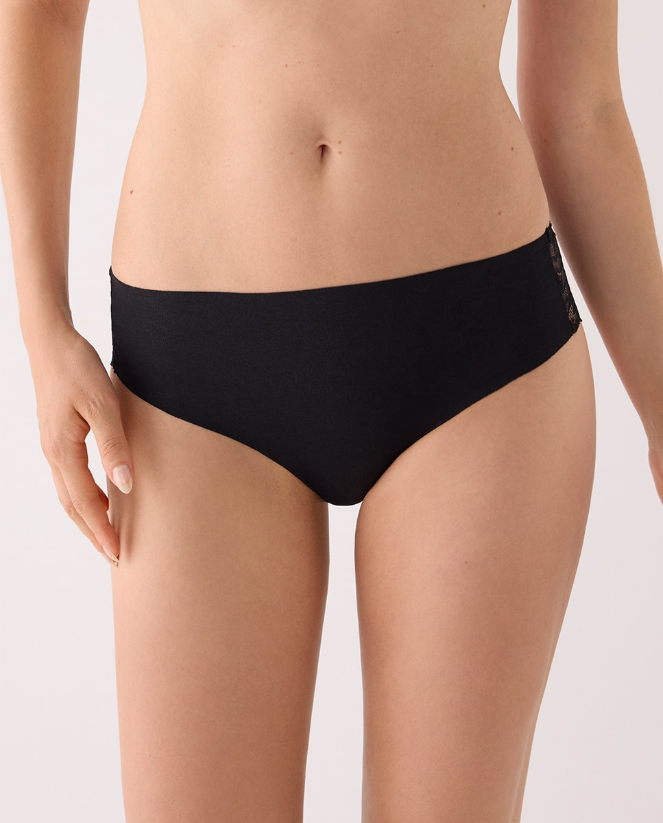 Braga midi algodón láser con encaje - Ysabel Mora - Negro Negro-1