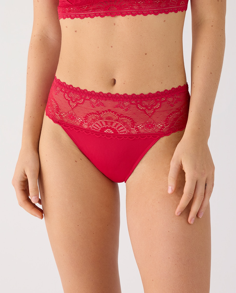 Braga midi encaje - Ysabel Mora - Rojo Rojo-1