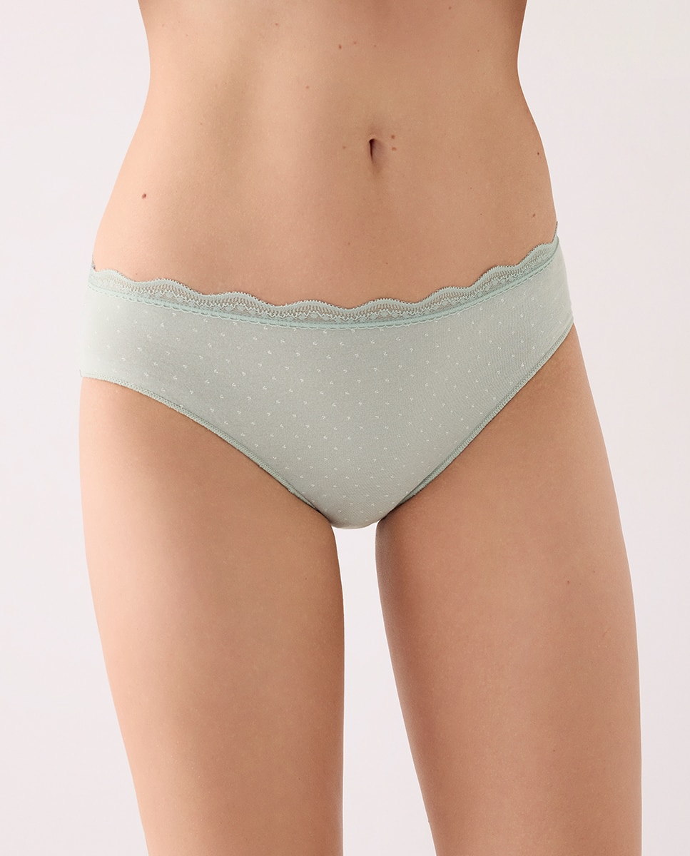 Pack de 2 bragas de algodón midi con ribete de encaje - Ysabel Mora - Multicolor Multicolor-2