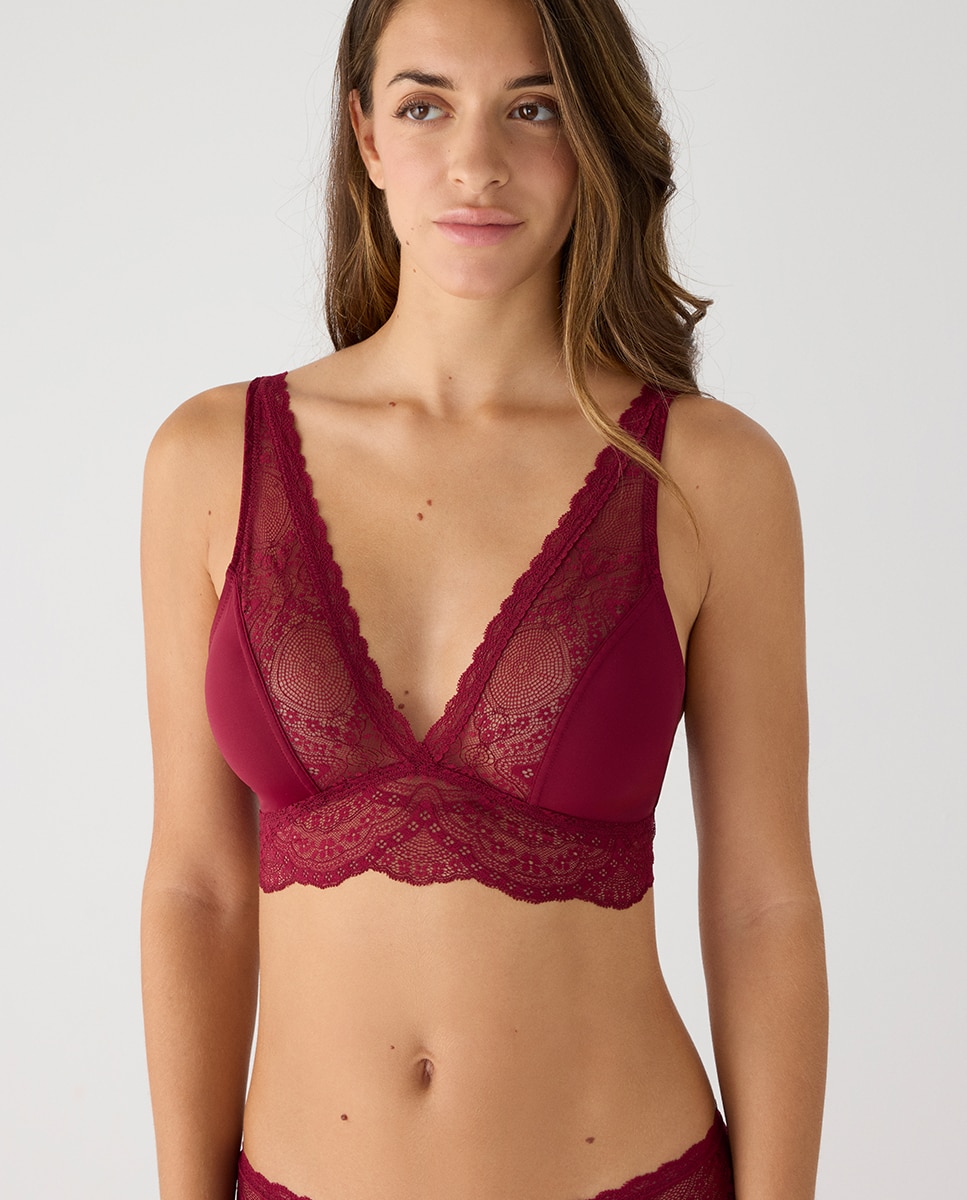Sujetador bralette encaje | paula echevarria limited edition - Ysabel Mora - Burdeos Burdeos-1