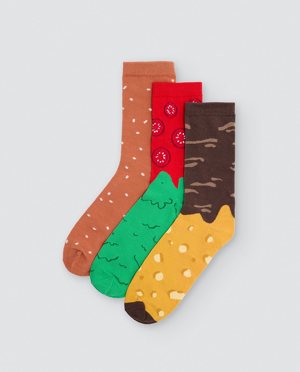 Pack regalo calcetines hamburguesa - Ysabel Mora - Multicolor Multicolor-4