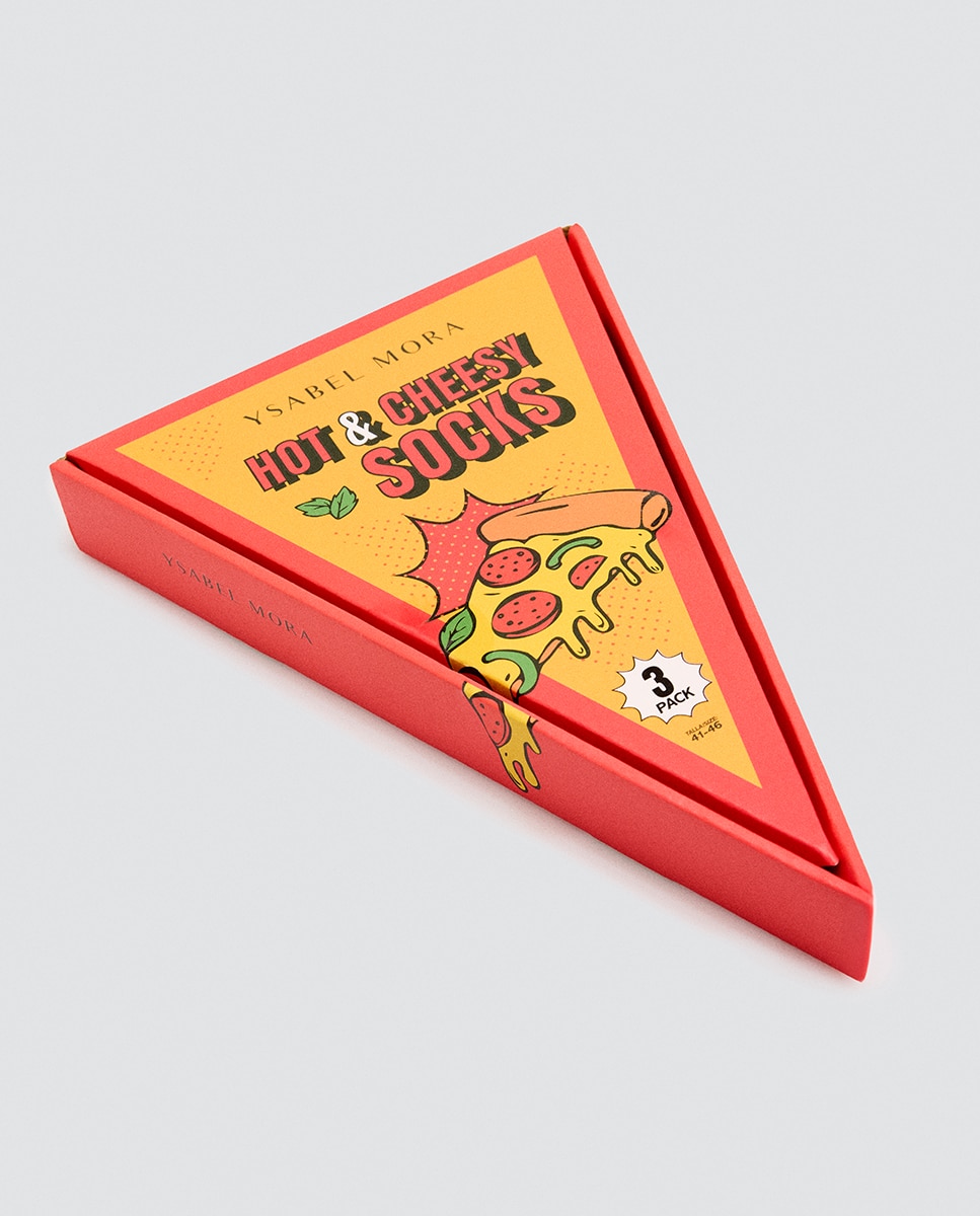 Pack regalo calcetines pizza - Ysabel Mora - Multicolor Multicolor-3