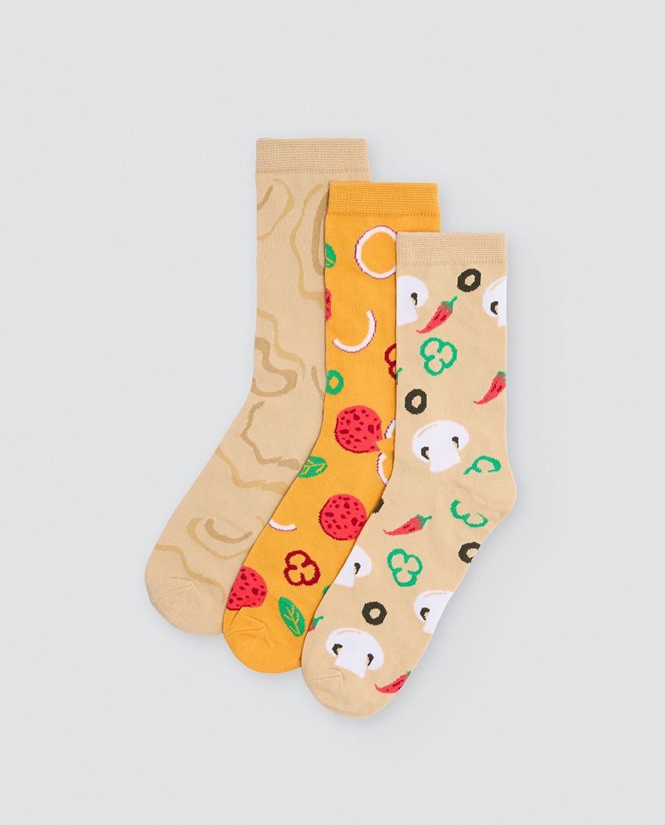 Pack regalo calcetines pizza - Ysabel Mora - Multicolor Multicolor-2