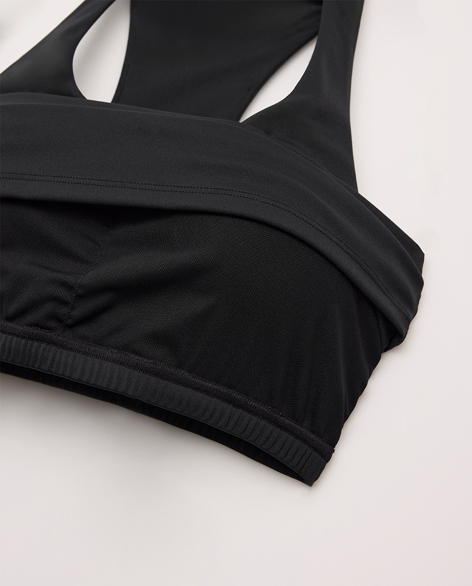 Camiseta deportiva entallada con top integrado - Ysabel Mora - Negro Negro-5