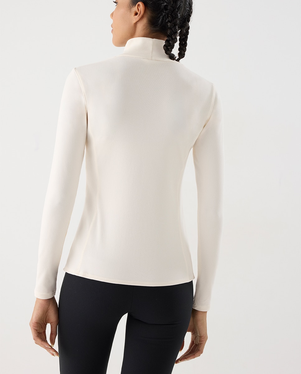 Camiseta térmica deportiva cuello perkins - Ysabel Mora - Crema Crema-2