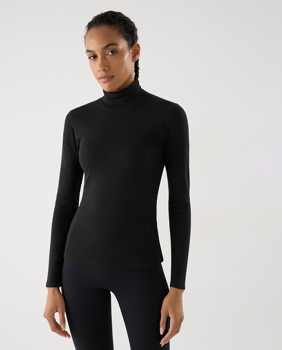 Camiseta térmica deportiva cuello perkins - Ysabel Mora - Negro Negro-1
