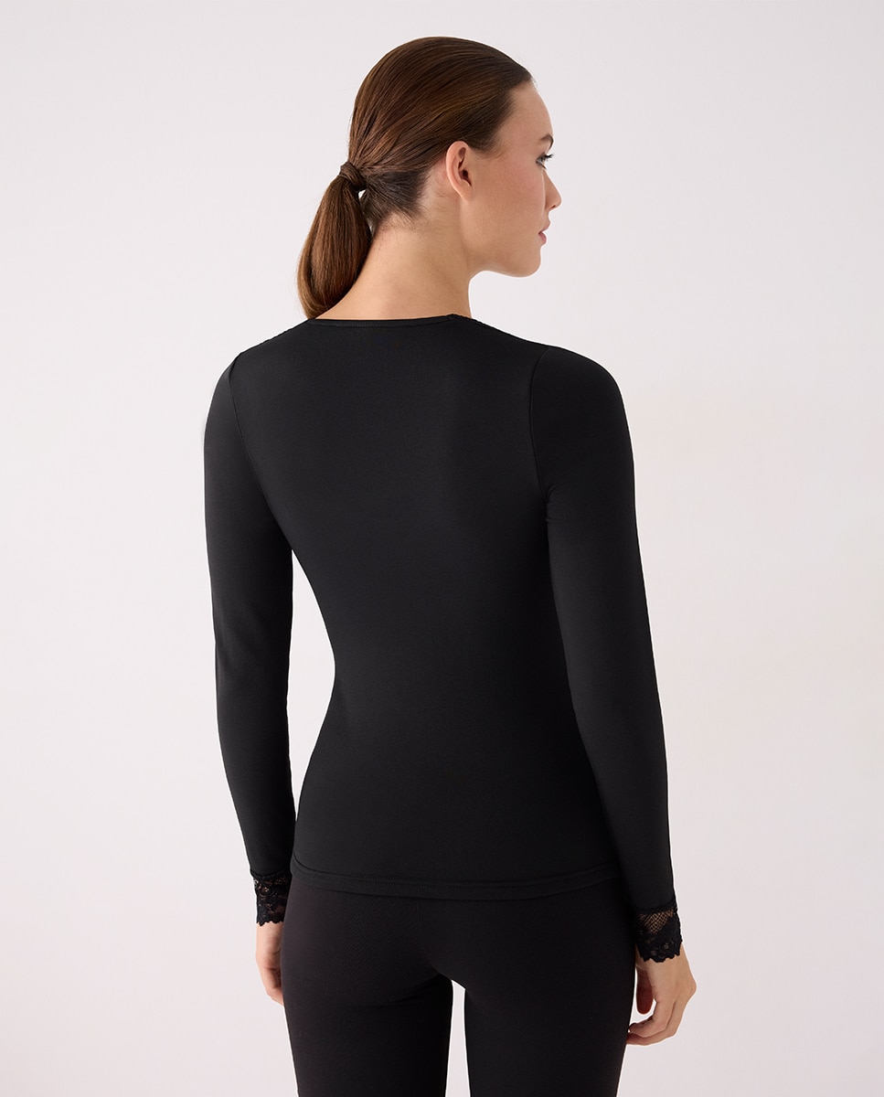 Camiseta térmica manga larga - Ysabel Mora - Negro Negro-2