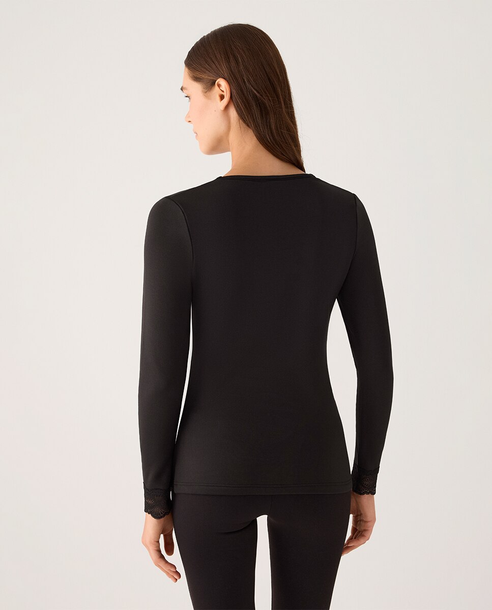 Camiseta térmica manga larga - Ysabel Mora - Negro Negro-2