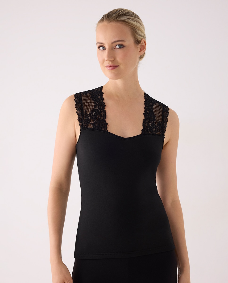 Camiseta térmica sin mangas - Ysabel Mora - Negro Negro-1