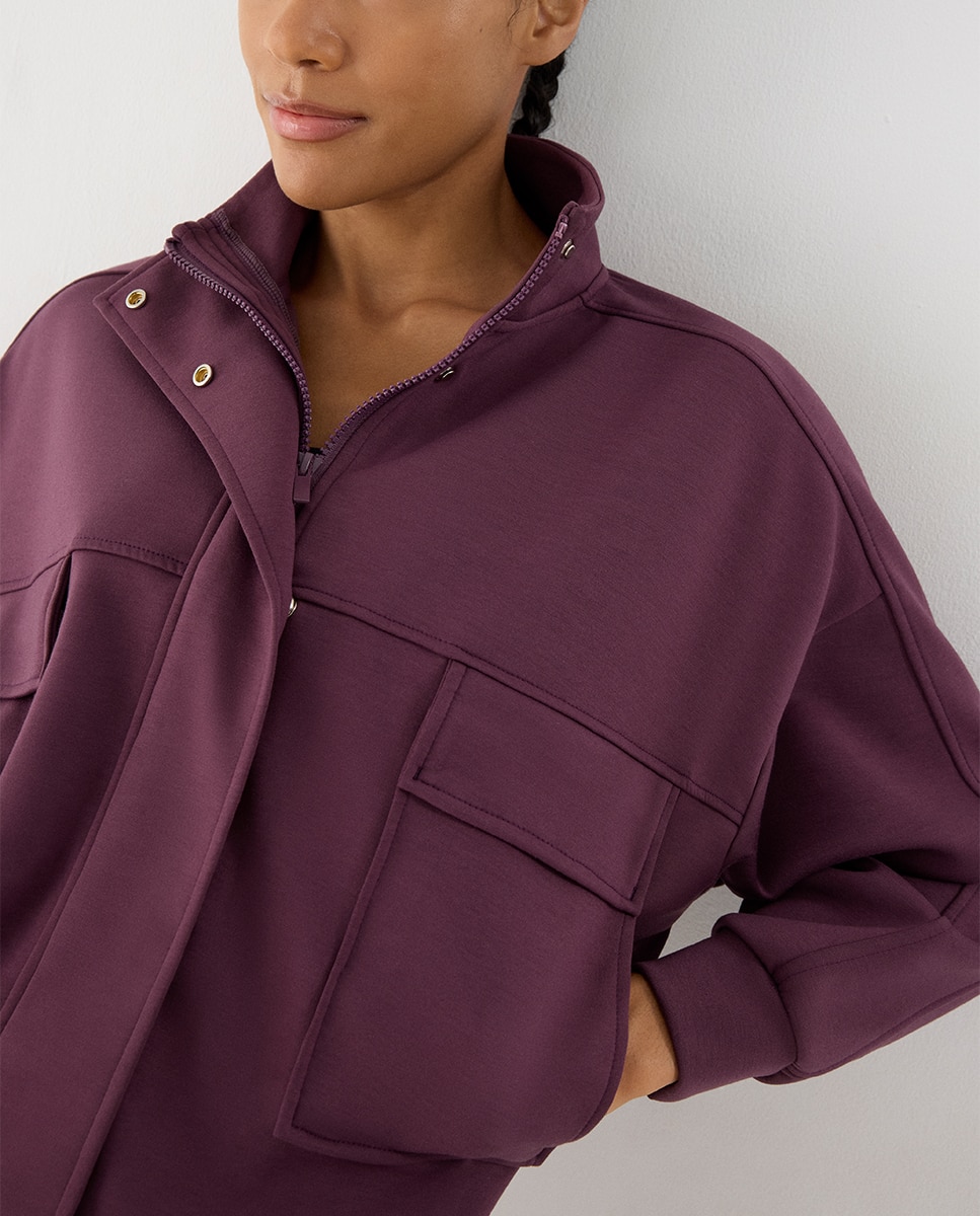 Chaqueta deportiva bomber con bolsillos - Ysabel Mora - Morado Morado-3