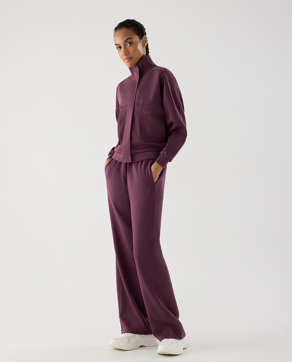 Chaqueta deportiva bomber con bolsillos - Ysabel Mora - Morado Morado-4