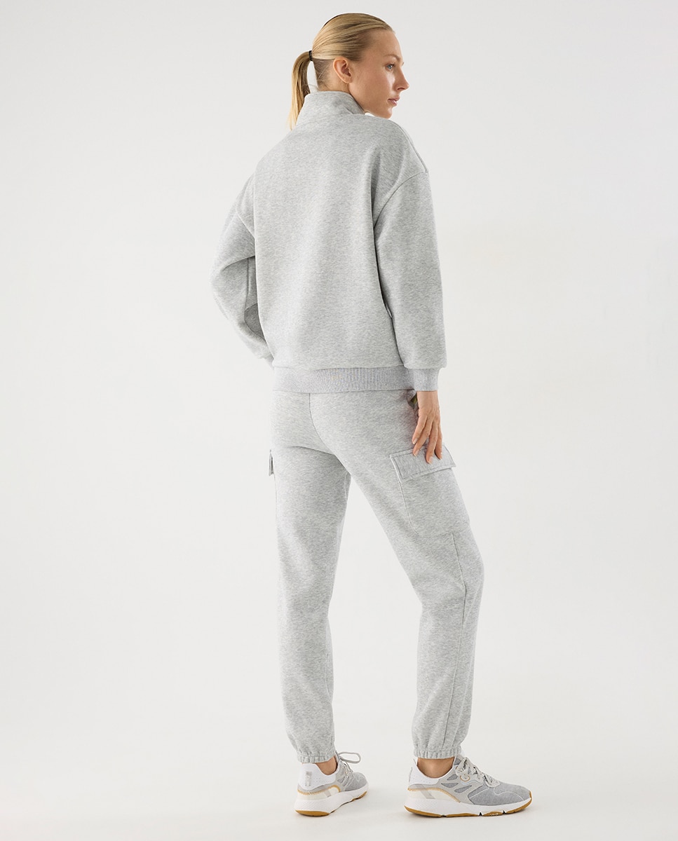 Conjunto de chándal deportivo afelpado sudadera y cargo - Ysabel Mora - Gris claro Gris claro-5