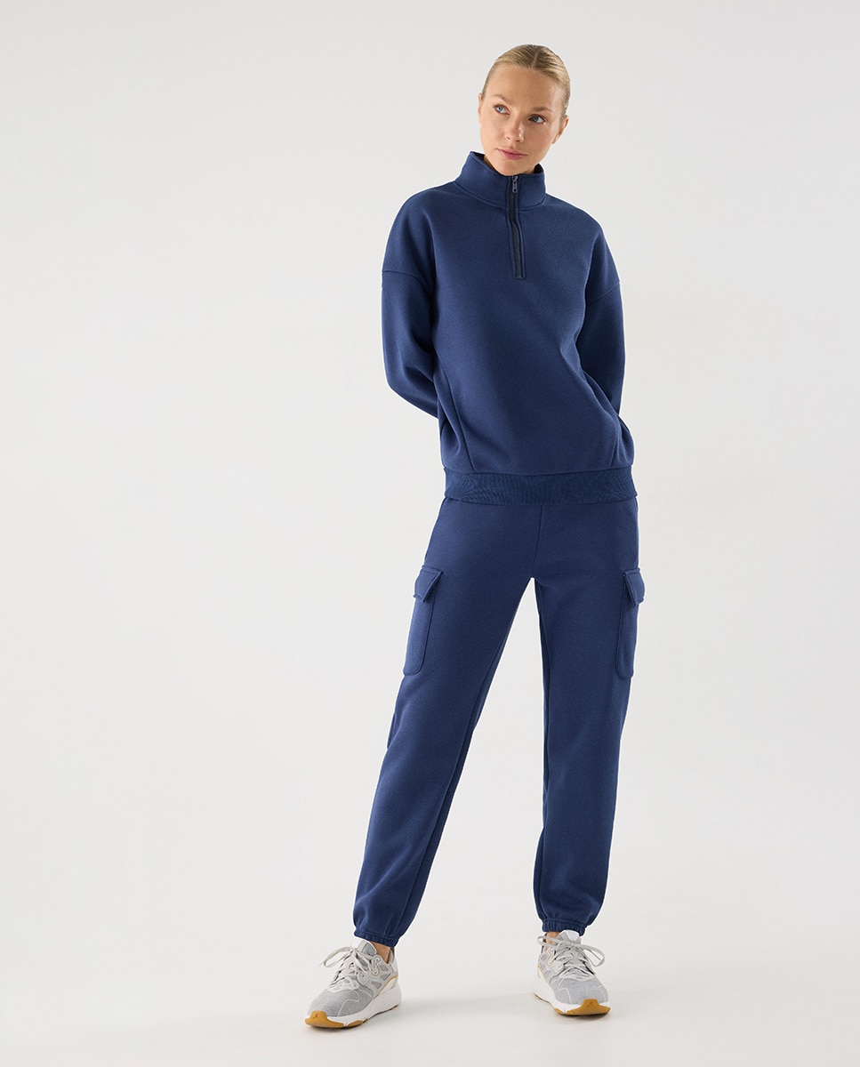 Conjunto de chándal deportivo afelpado sudadera y cargo - Ysabel Mora - Azul claro Azul claro-1