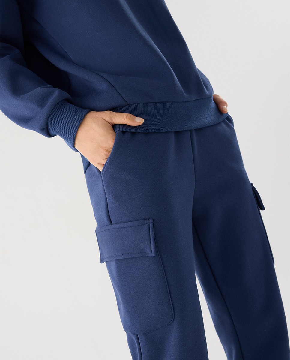 Conjunto de chándal deportivo afelpado sudadera y cargo - Ysabel Mora - Azul claro Azul claro-4