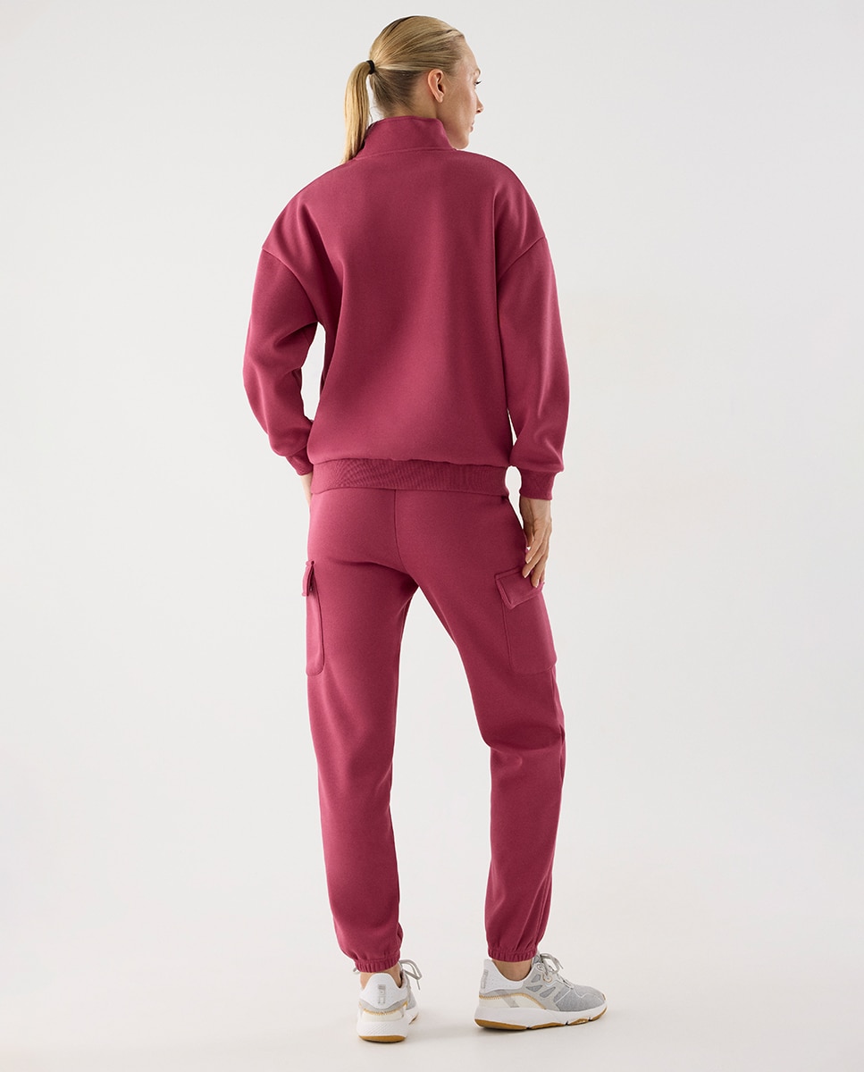 Conjunto de chándal deportivo afelpado sudadera y cargo - Ysabel Mora - Rosa Rosa-2
