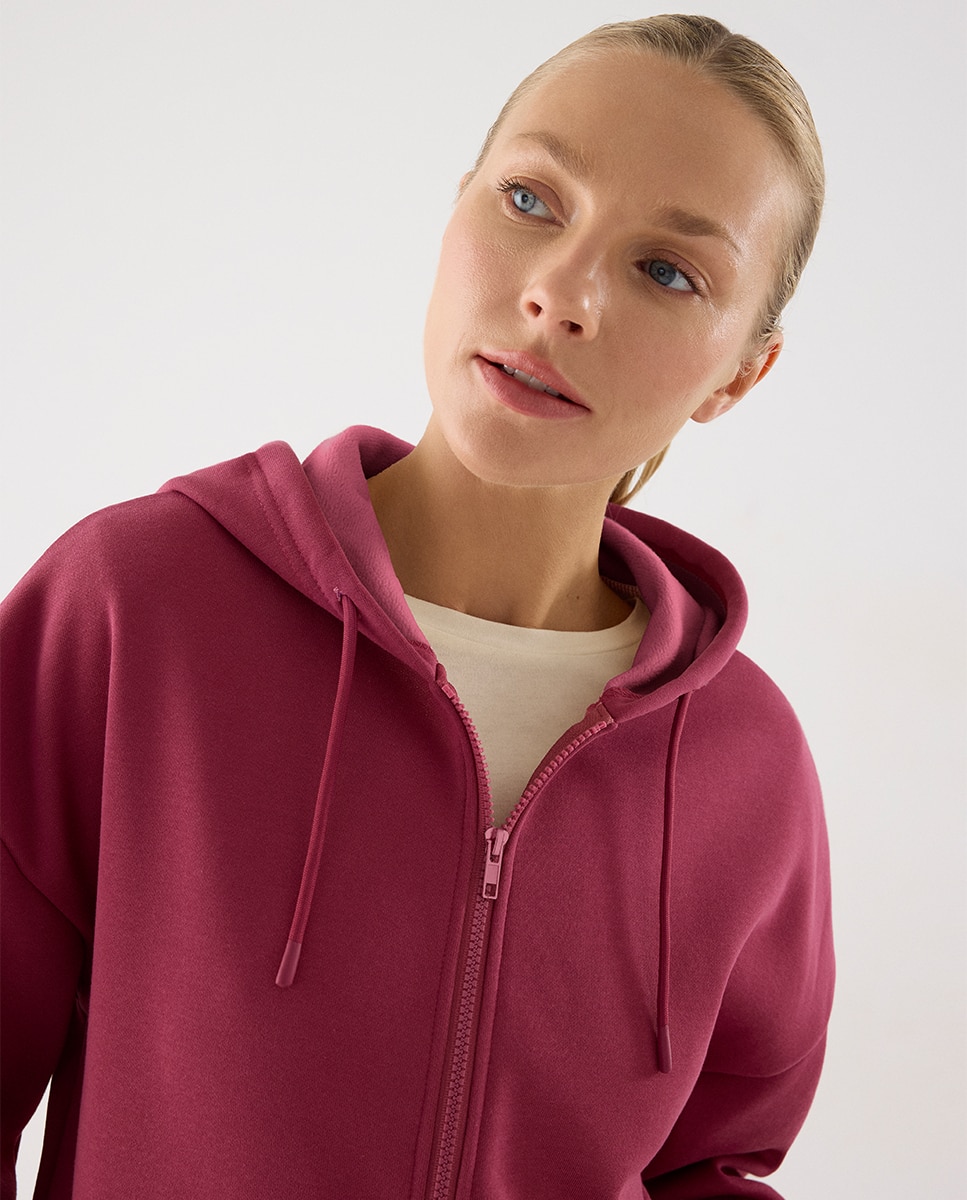 Conjunto de chándal deportivo afelpado chaqueta y pantalón recto - Ysabel Mora - Rosa Rosa-3