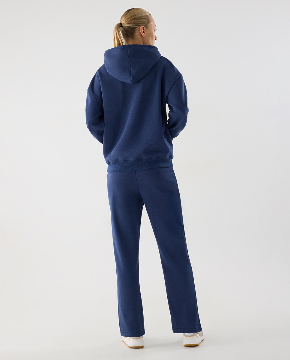 Conjunto de chándal deportivo afelpado chaqueta y pantalón recto - Ysabel Mora - Azul claro Azul claro-2