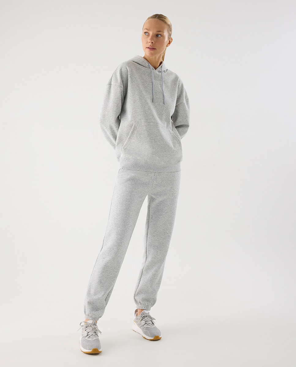 Imagen 1 de Conjunto de chándal deportivo afelpado sudadera con capucha y jogger - Ysabel Mora - Gris claro Gris claro