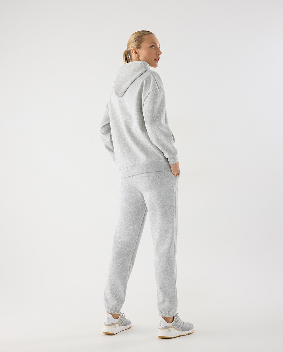 Imagen 2 de Conjunto de chándal deportivo afelpado sudadera con capucha y jogger - Ysabel Mora - Gris claro Gris claro