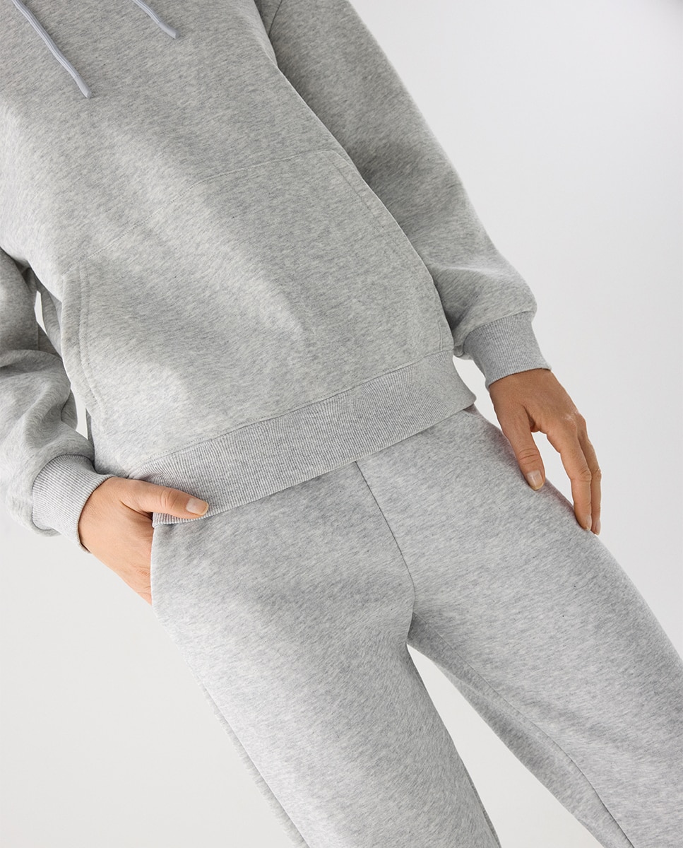 Imagen 5 de Conjunto de chándal deportivo afelpado sudadera con capucha y jogger - Ysabel Mora - Gris claro Gris claro