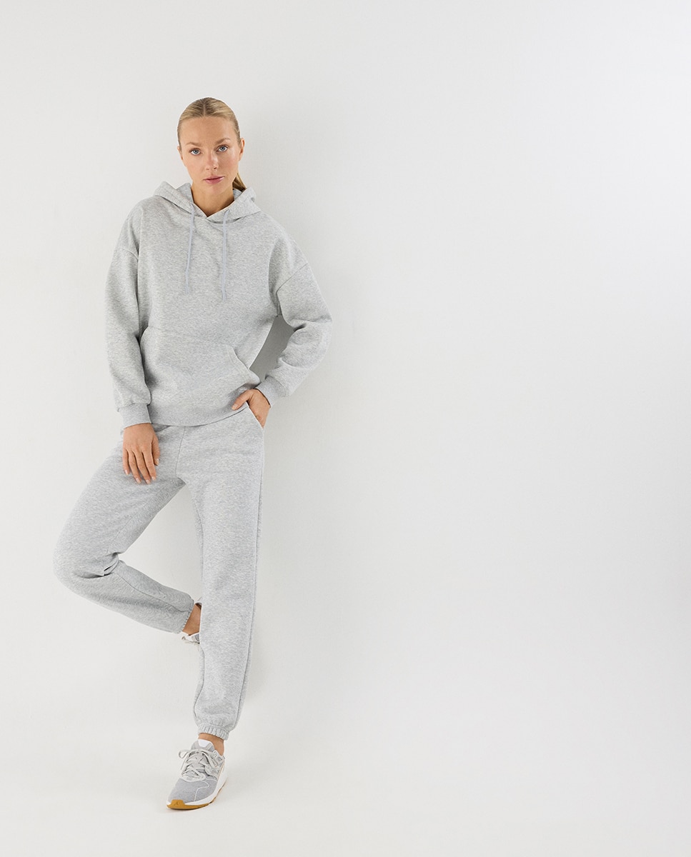 Imagen 6 de Conjunto de chándal deportivo afelpado sudadera con capucha y jogger - Ysabel Mora - Gris claro Gris claro