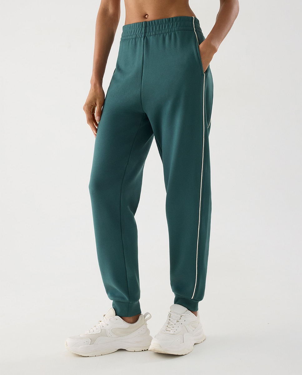 Legging deportivo jogger con bolsillos lineas a contraste - Ysabel Mora - Verde claro Verde claro-1