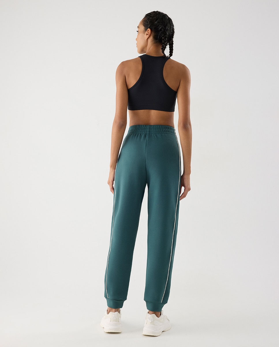 Legging deportivo jogger con bolsillos lineas a contraste - Ysabel Mora - Verde claro Verde claro-2
