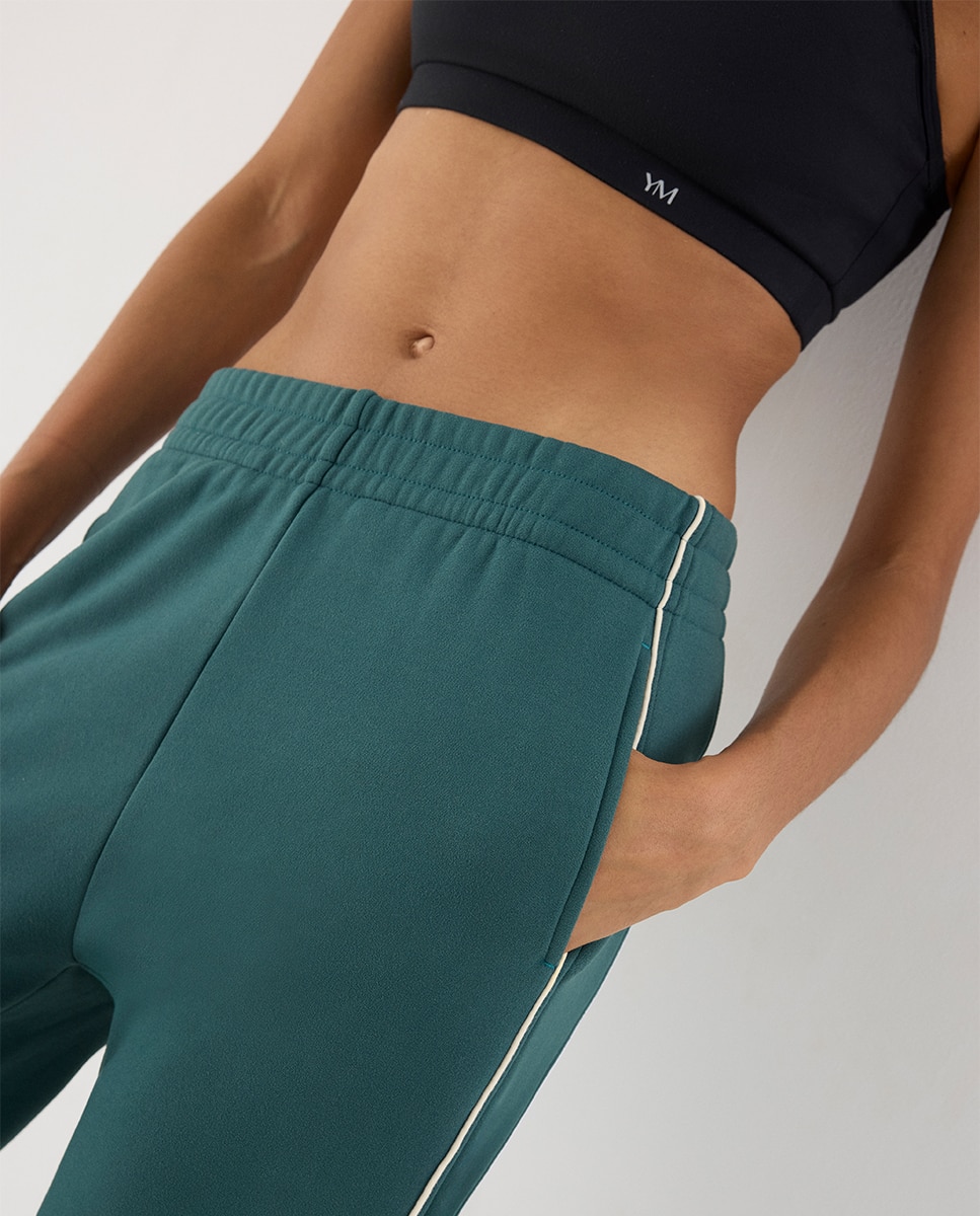 Legging deportivo jogger con bolsillos lineas a contraste - Ysabel Mora - Verde claro Verde claro-4