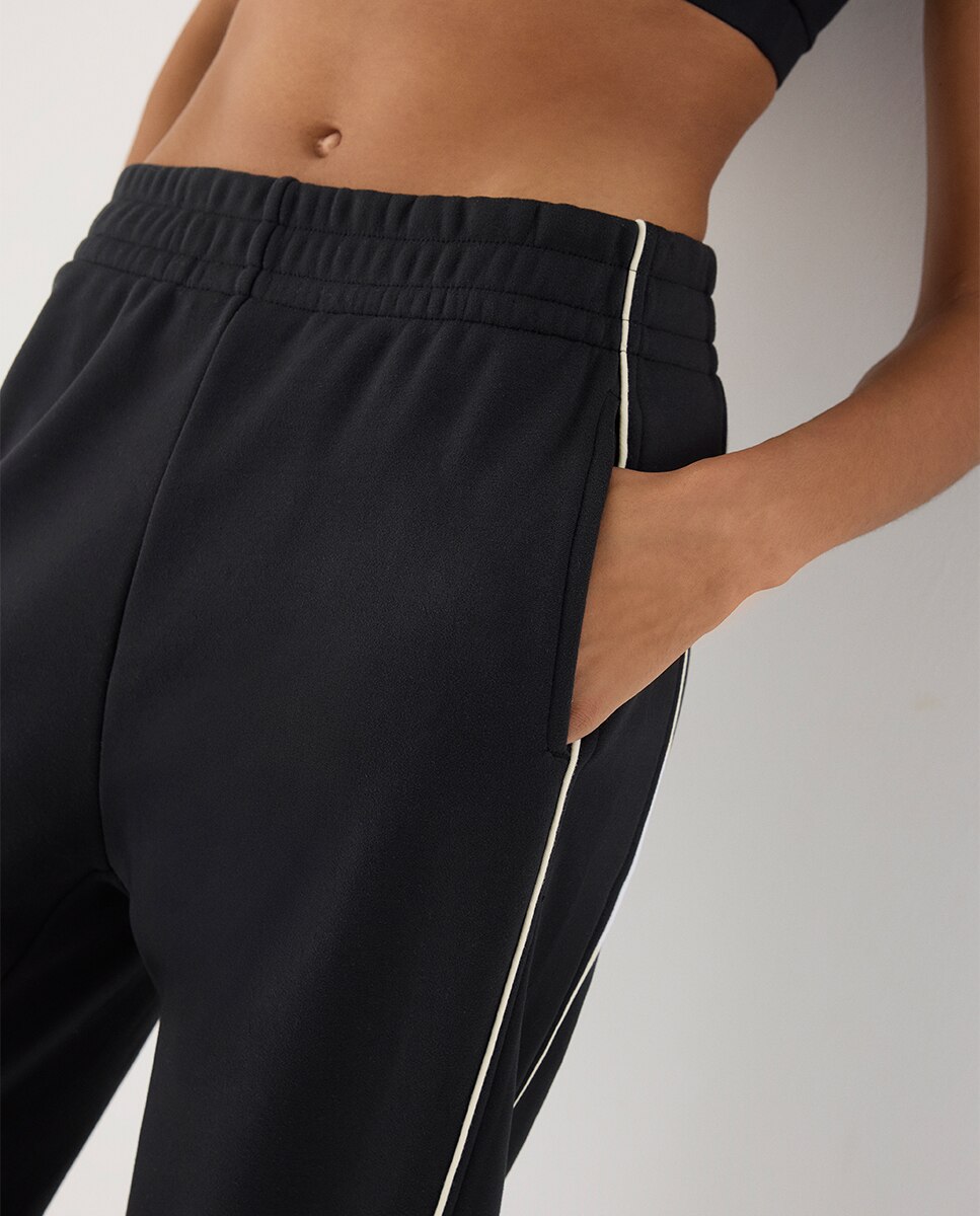 Legging deportivo jogger con bolsillos lineas a contraste - Ysabel Mora - Antracita Antracita-4