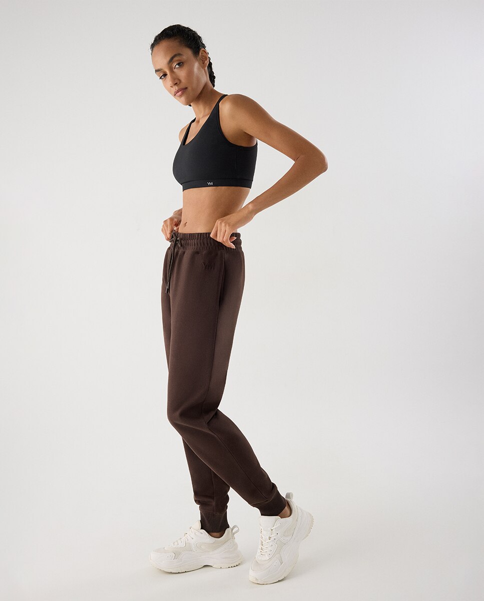 Legging deportivo jogger con cintura ajustable - Ysabel Mora - Marrón chocolate Marrón chocolate-1