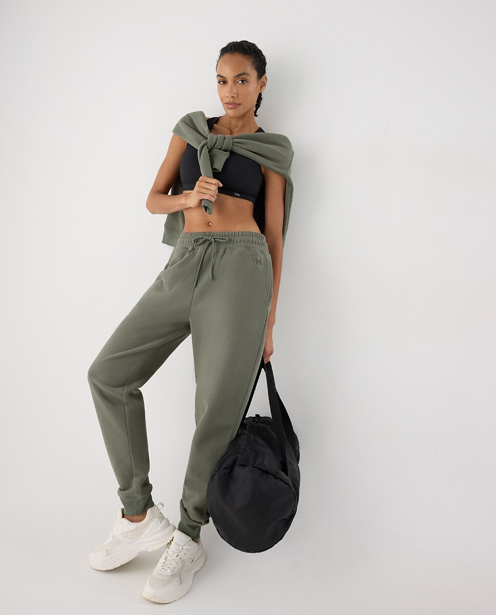 Legging deportivo jogger con cintura ajustable - Ysabel Mora - Verde Verde-6