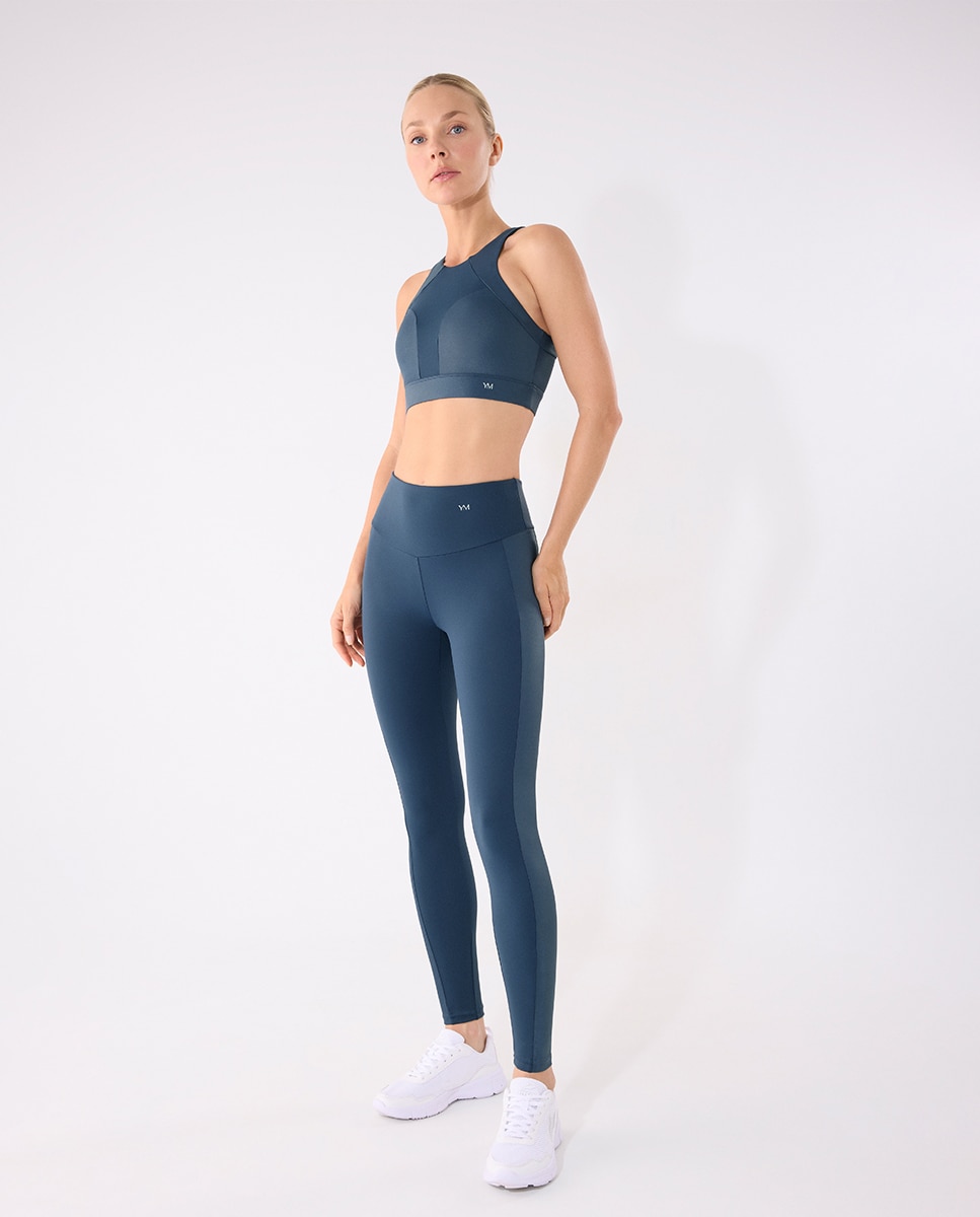 Imagen 4 de Leggings deportivos largos con banda metalizada - Ysabel Mora - Azul marino Azul marino