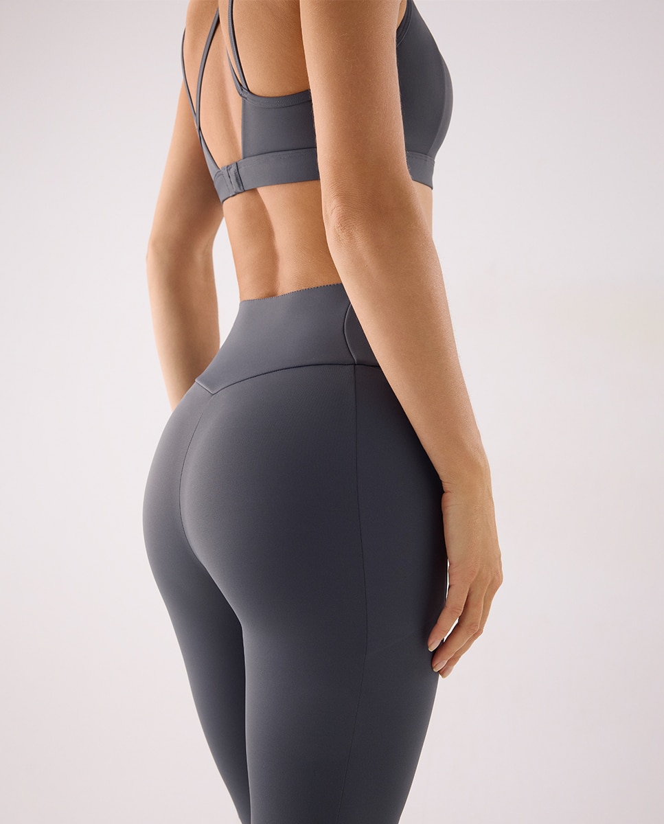 Imagen 2 de Leggings deportivos largos acabados invisibles compressive - Ysabel Mora - Azul grisáceo Azul grisáceo