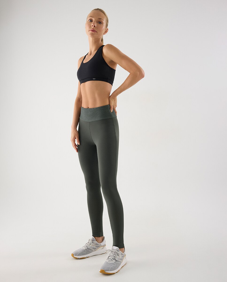 Ultra térmico leggings deportivos afelpado polar - Ysabel Mora - Verde Oliva Verde Oliva-3
