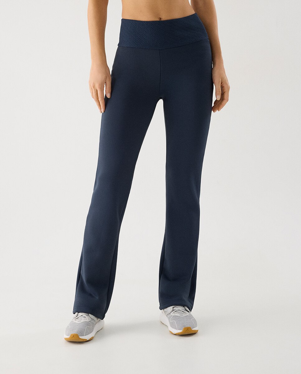 Ultra térmico leggings deportivos afelpado polar acampanados - Ysabel Mora - Azul marino Azul marino-1