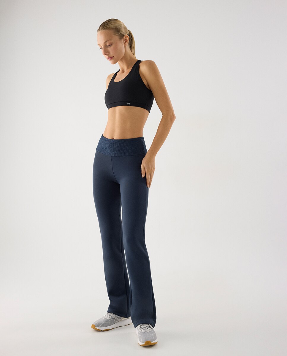 Ultra térmico leggings deportivos afelpado polar acampanados - Ysabel Mora - Azul marino Azul marino-3