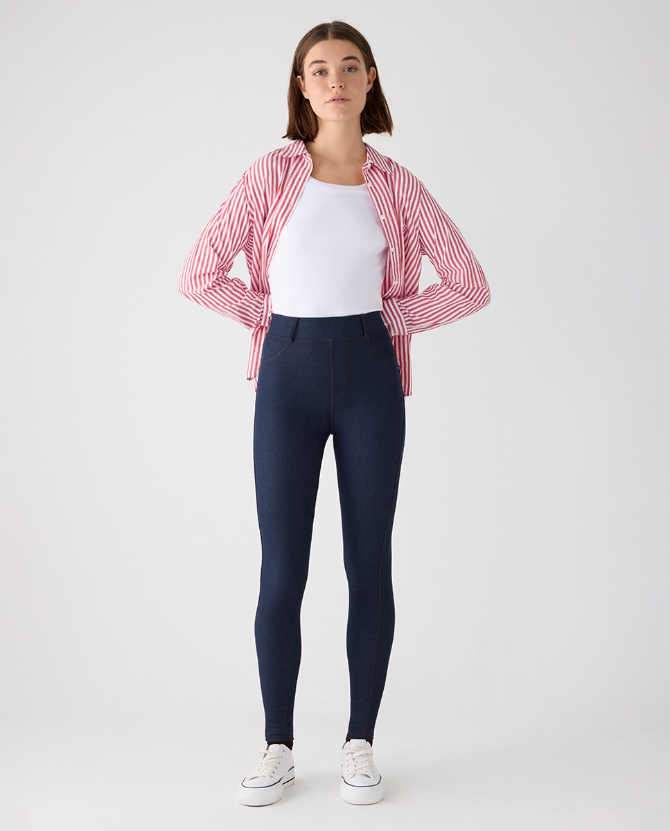 Imagen 0 de Leggings vaqueros efecto push-up Azul marino