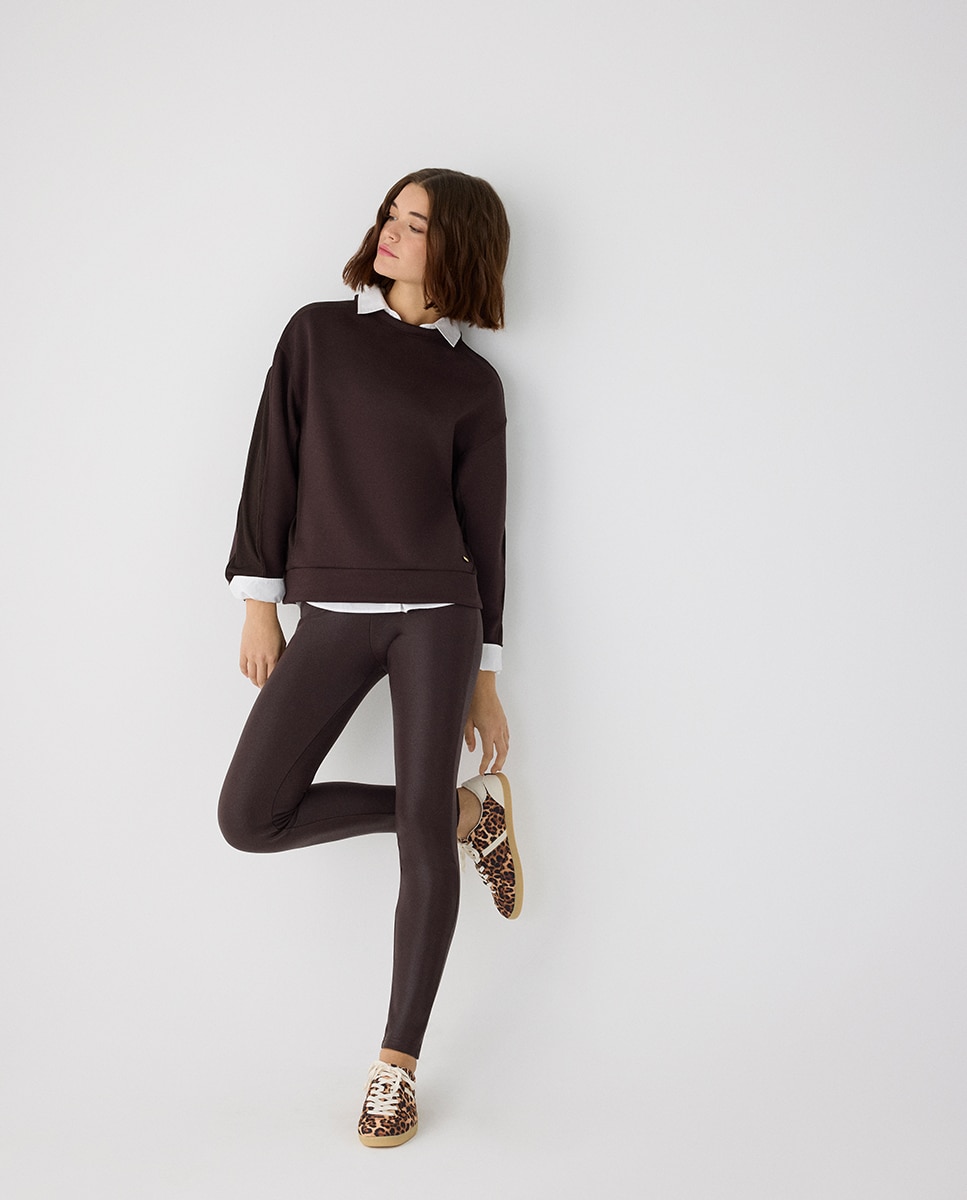 Leggings térmicos efecto piel - Ysabel Mora - Marrón chocolate Marrón chocolate-2