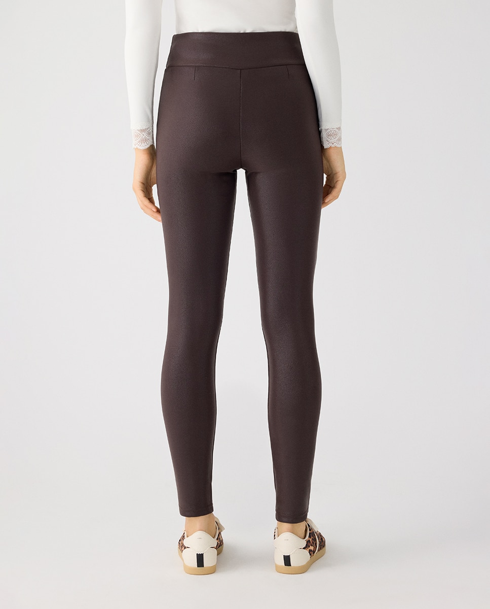 Leggings térmicos efecto piel - Ysabel Mora - Marrón chocolate Marrón chocolate-4
