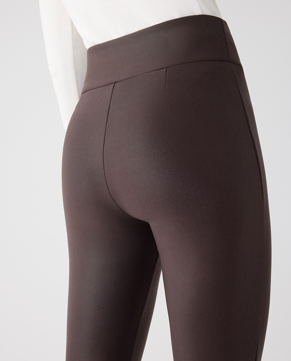 Leggings térmicos efecto piel - Ysabel Mora - Marrón chocolate Marrón chocolate-6