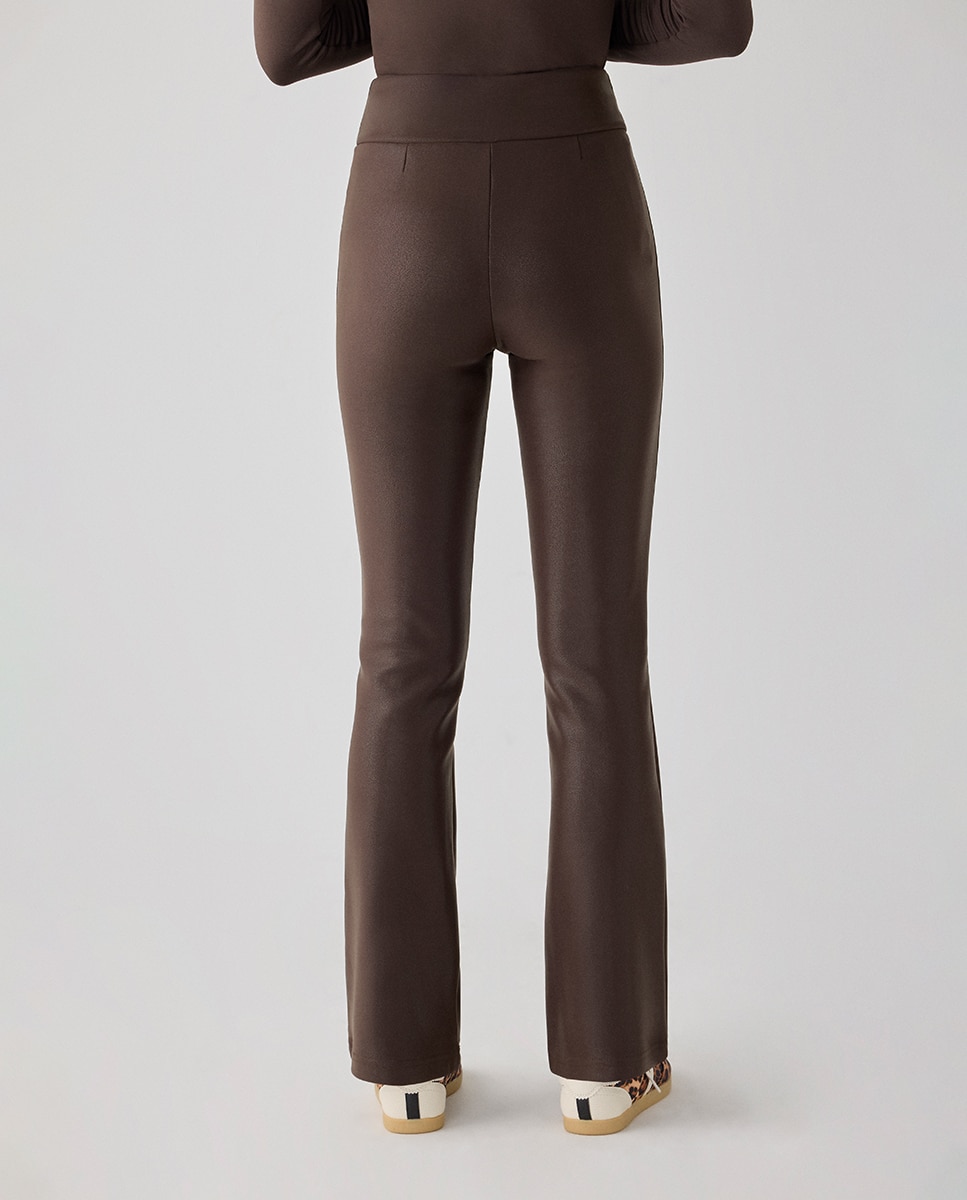 Leggings térmicos efecto piel acampanados - Ysabel Mora - Marrón chocolate Marrón chocolate-4
