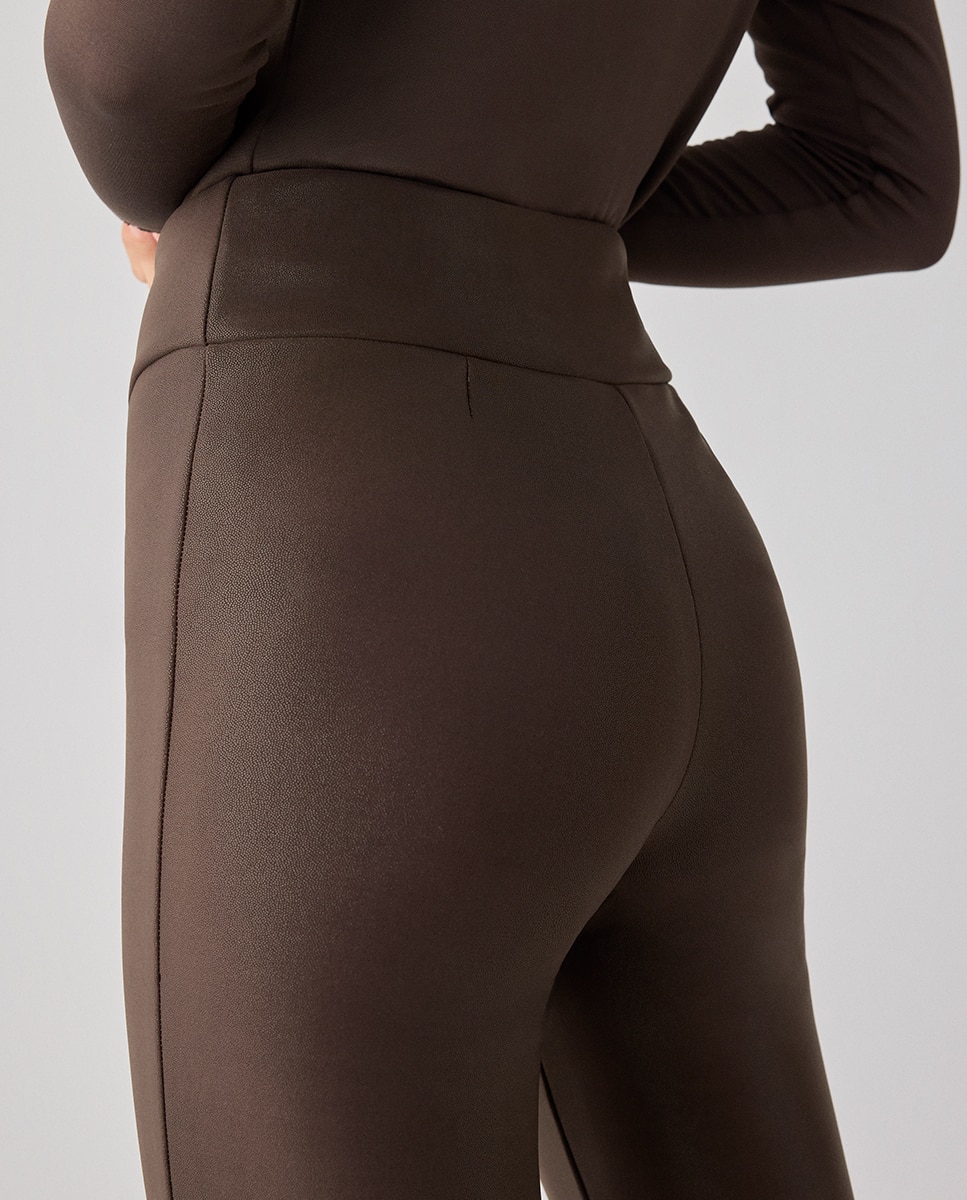 Leggings térmicos efecto piel acampanados - Ysabel Mora - Marrón chocolate Marrón chocolate-6